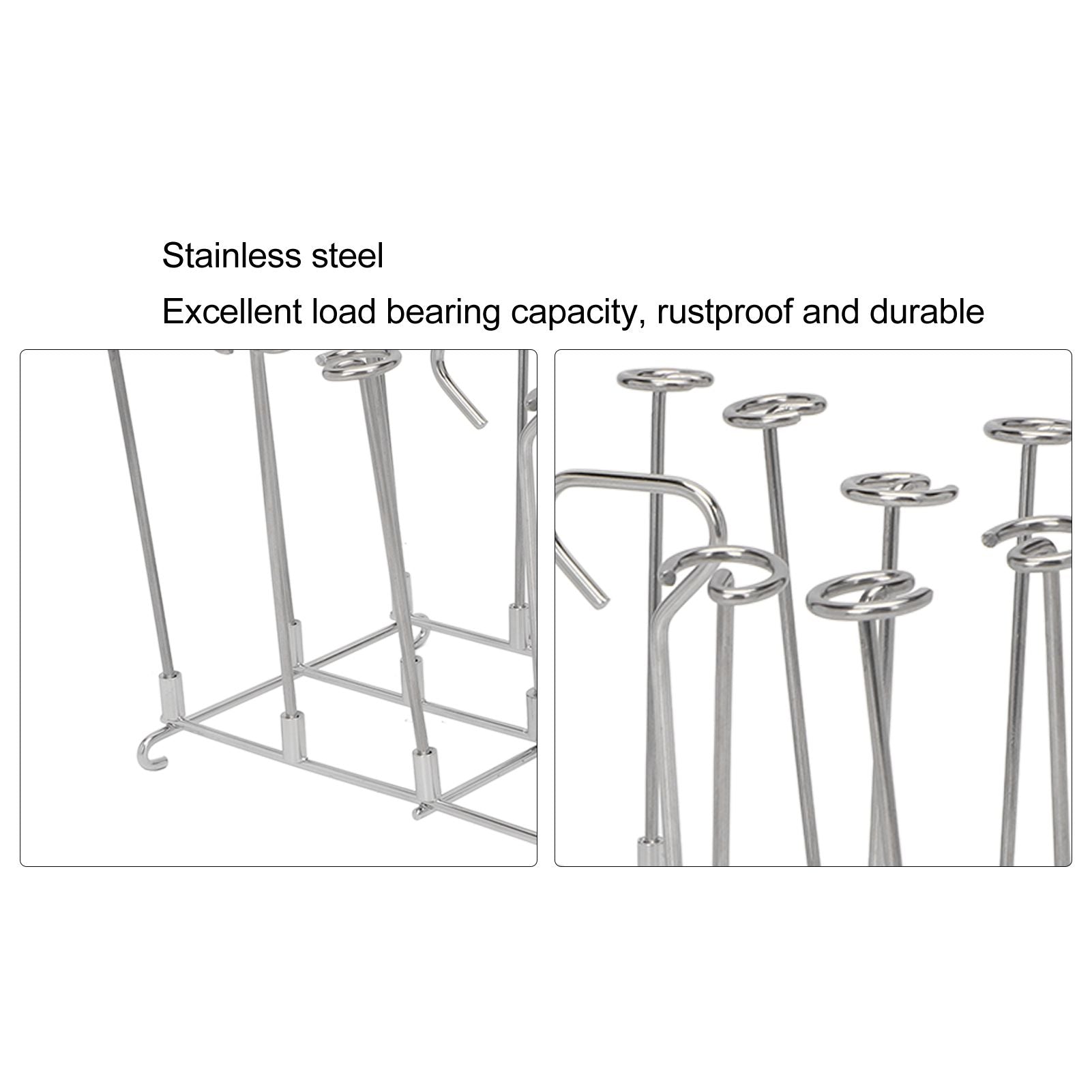 Fryer Skewer Stand Uniform Cooking Rust Resistance Stainless Steel Vertical Skewer Stand for Chicken Meat V1294-YM0521-3113220312611