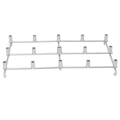 Fryer Skewer Stand Uniform Cooking Rust Resistance Stainless Steel Vertical Skewer Stand for Chicken Meat V1294-YM0521-3113220312611