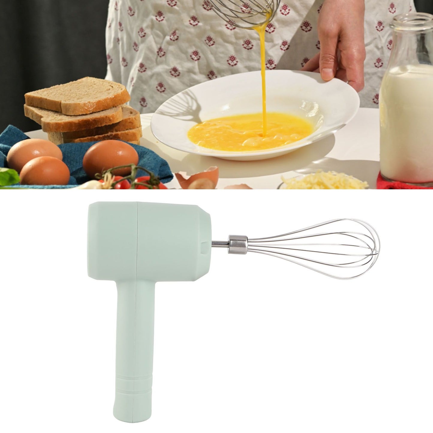Electric Hand Mixer Automatic USB Rechargeable Portable Cordless Handheld Mixer for Baking Cake Egg Cream V1294-YM0521-3113220315411
