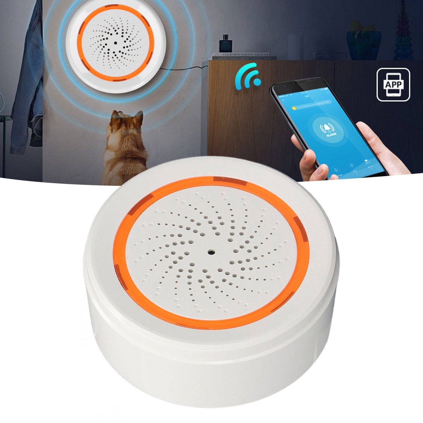 Audible Alarm Smart Siren Alarm 90db for Zigbee3.0 Communication Protocol 5V 1A for Tuya Wireless Alarm for V1294-YM0521-3113220323111