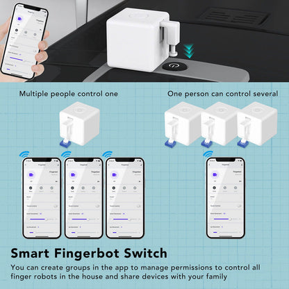 Finger Robot Switch Professional APP Remote Control Mini Bluetooth Bot Button Pusher for Home Bedroom Garage V1294-YM0521-3113220323811