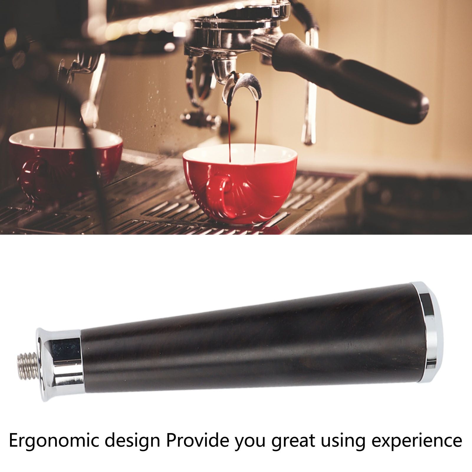 Coffee Portafilter Handle M10 Round Bottom Ebony Coffee Machine Replacement Accessory V1294-YM0521-3113230001211