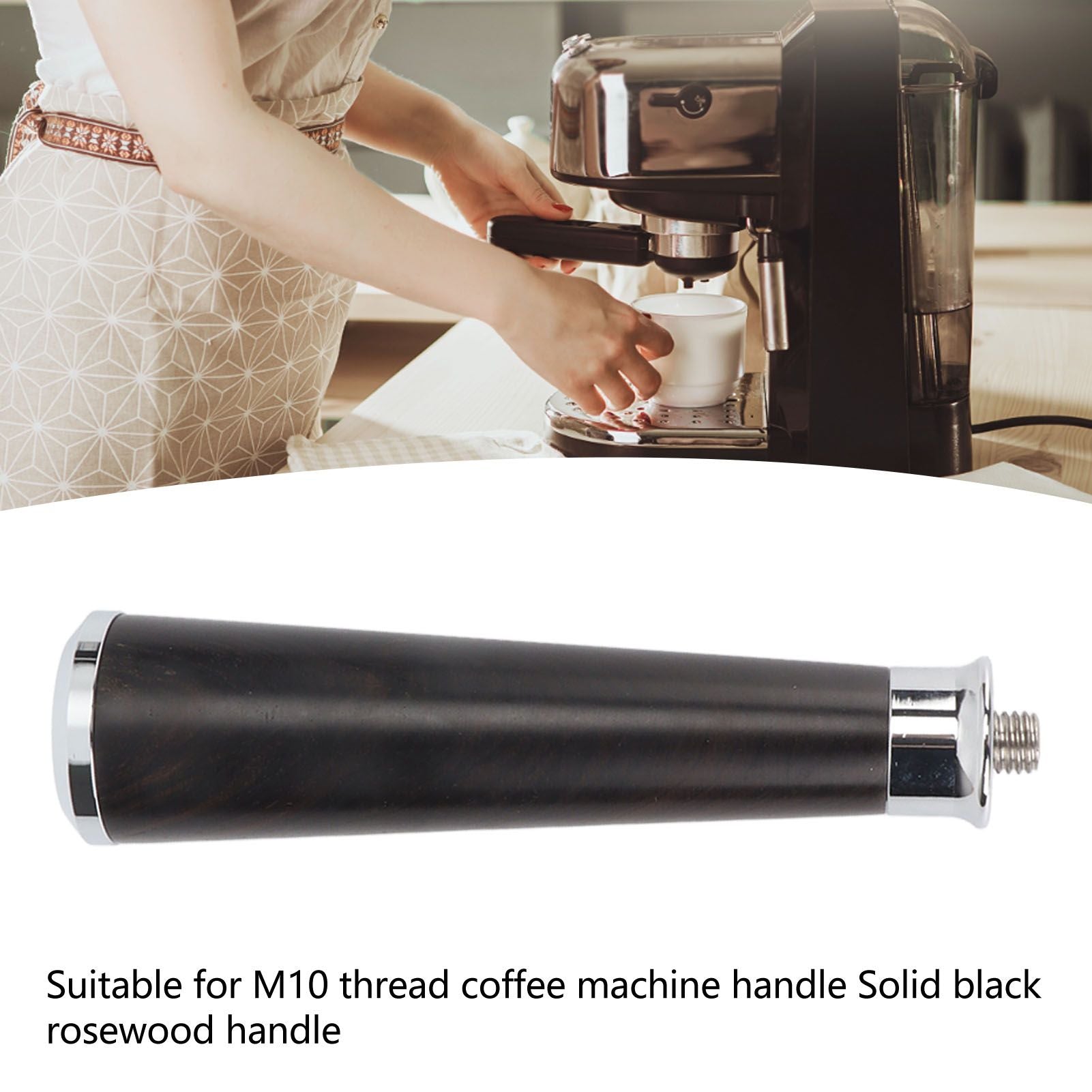 Coffee Portafilter Handle M10 Round Bottom Ebony Coffee Machine Replacement Accessory V1294-YM0521-3113230001211