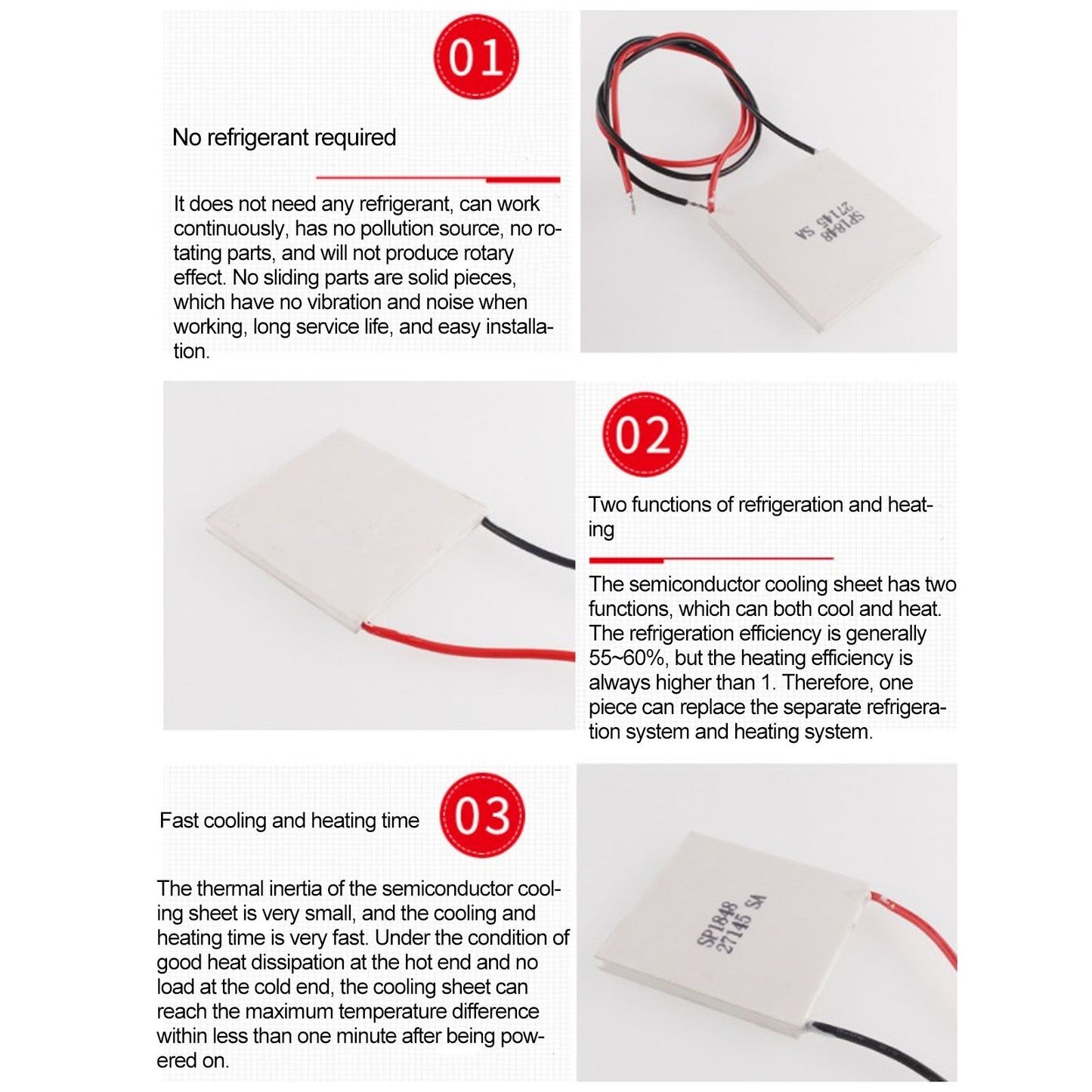 Thermoelectric Power Generator 120 Degree Temperature Resistant SP1848 27145 TEG Peltier Module V1294-YM0521-3113230003911