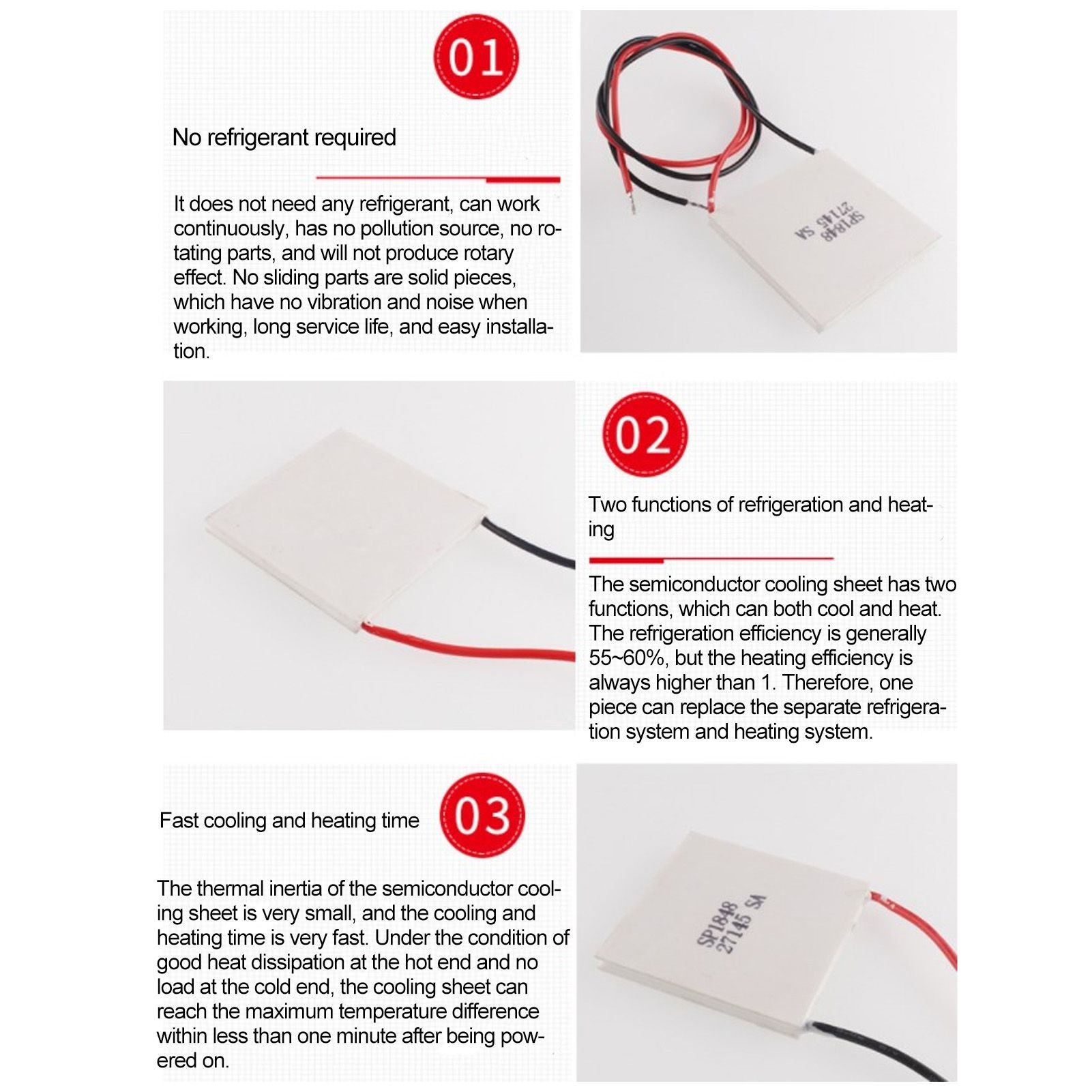 Thermoelectric Power Generator 120 Degree Temperature Resistant SP1848 27145 TEG Peltier Module V1294-YM0521-3113230003911