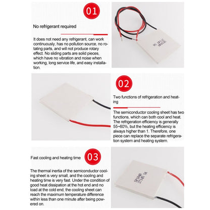 Thermoelectric Power Generator 120 Degree Temperature Resistant SP1848 27145 TEG Peltier Module V1294-YM0521-3113230003911