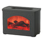 270ml Mist Humidifier Simulated Fireplace Design Power Off Protection Fire Diffuser for Home Black V1294-YM0521-3113230006811