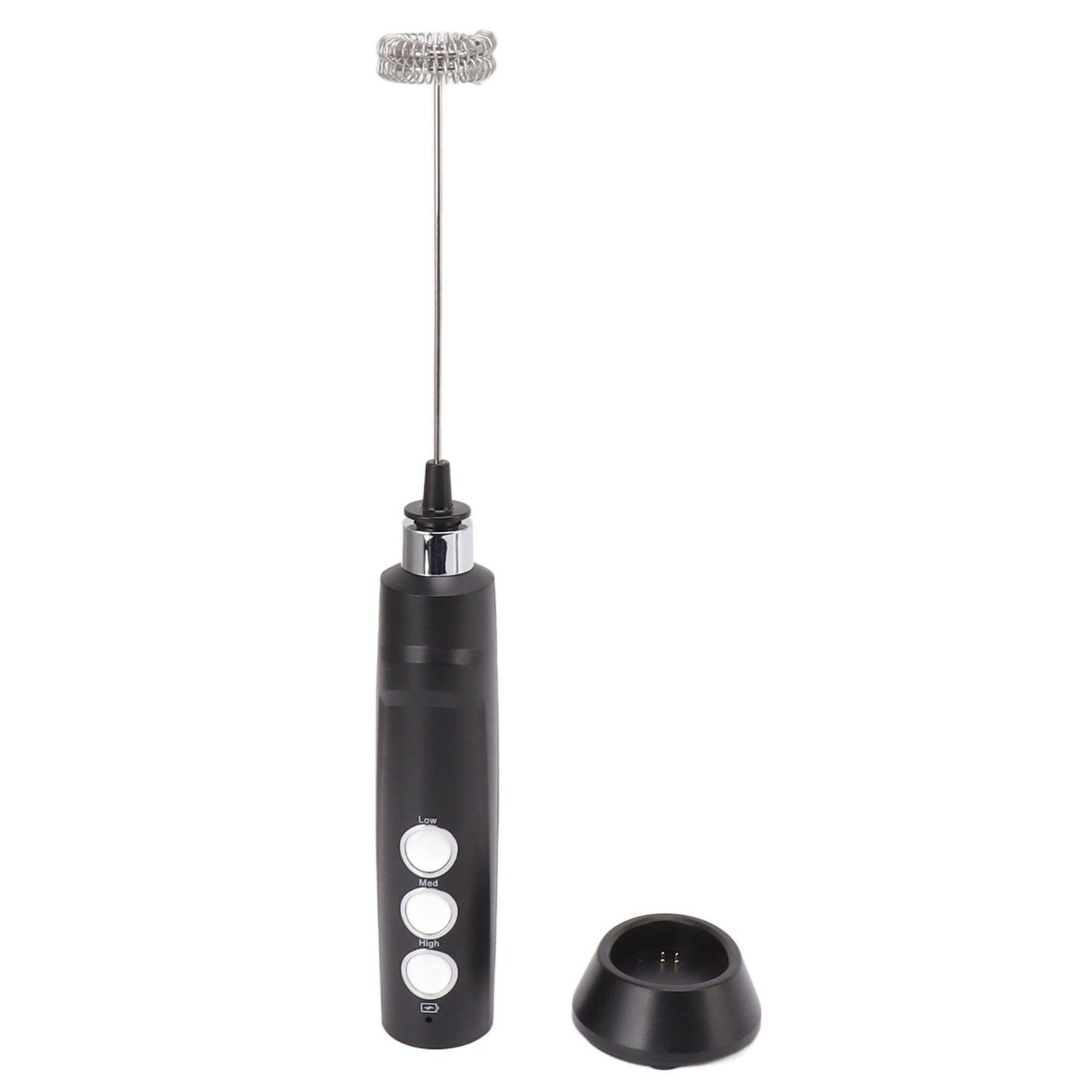 Electric Tumbler Stirrer Rechargeable Handheld Mini Foam Maker for Coffee Egg Hot Chocolate Black V1294-YM0521-3113230015311