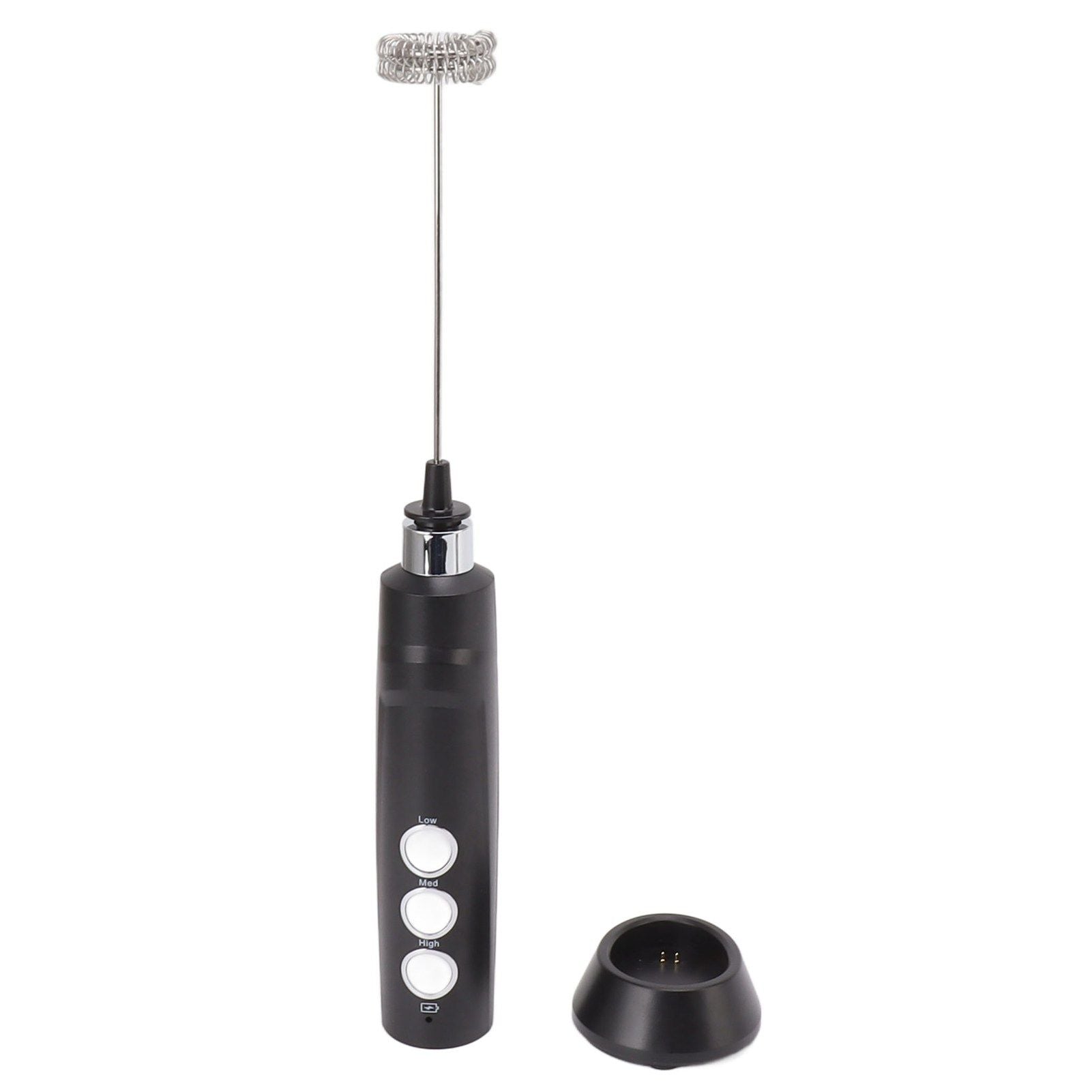Electric Tumbler Stirrer Rechargeable Handheld Mini Foam Maker for Coffee Egg Hot Chocolate Black V1294-YM0521-3113230015311