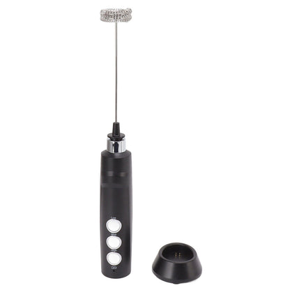 Electric Tumbler Stirrer Rechargeable Handheld Mini Foam Maker for Coffee Egg Hot Chocolate Black V1294-YM0521-3113230015311