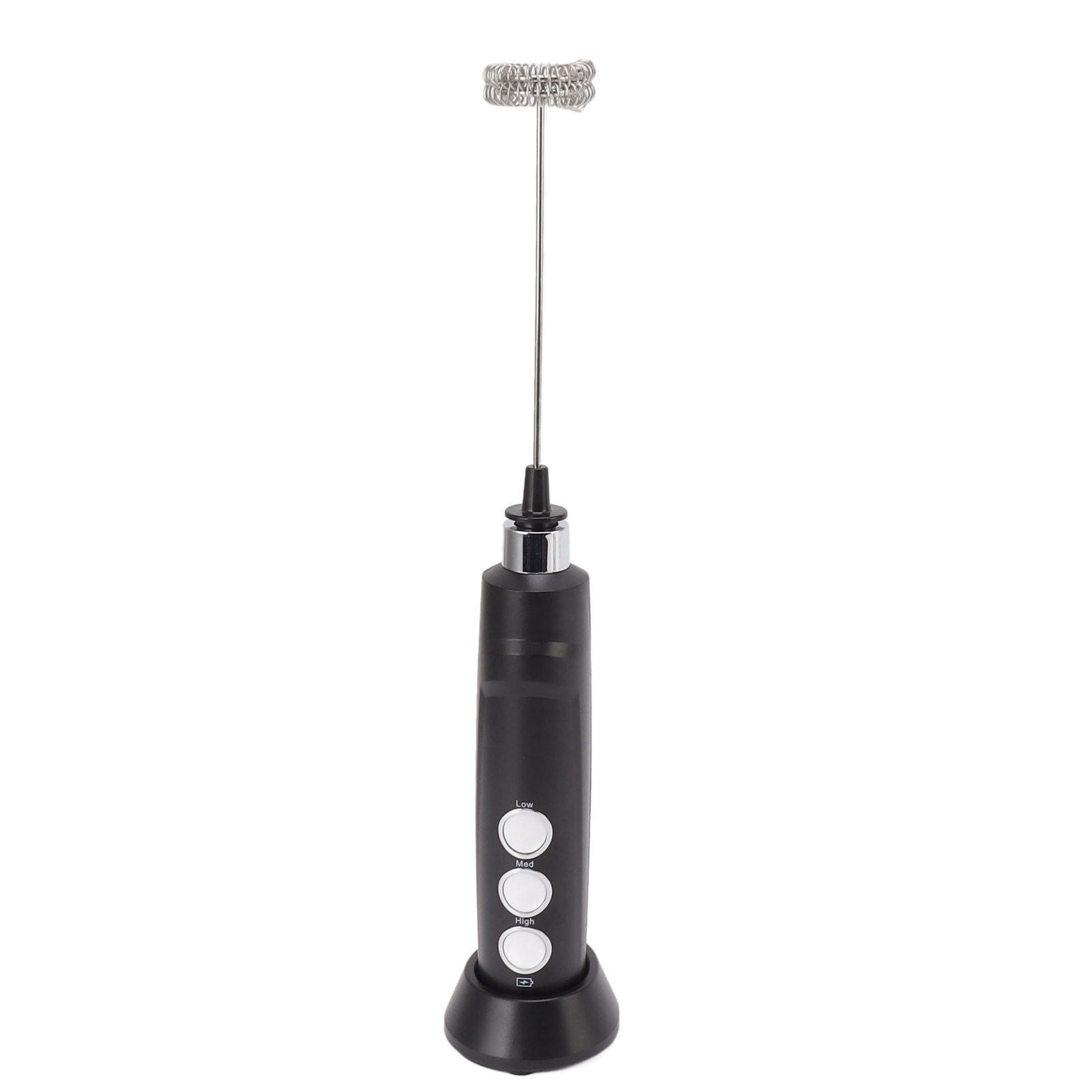 Electric Tumbler Stirrer Rechargeable Handheld Mini Foam Maker for Coffee Egg Hot Chocolate Black V1294-YM0521-3113230015311