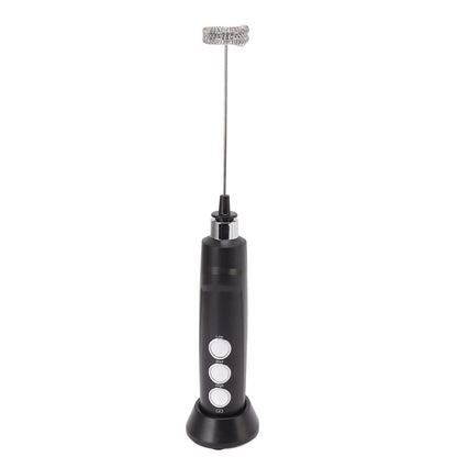 Electric Tumbler Stirrer Rechargeable Handheld Mini Foam Maker for Coffee Egg Hot Chocolate Black V1294-YM0521-3113230015311