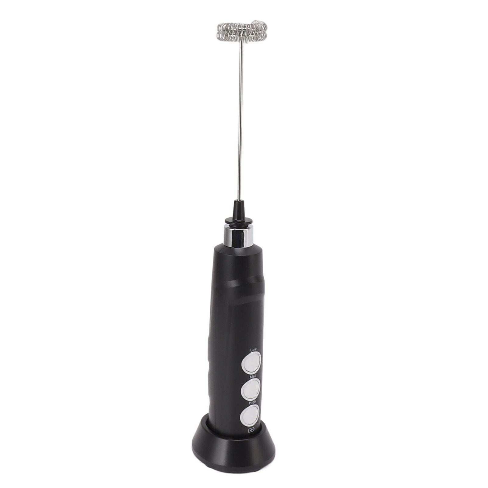 Electric Tumbler Stirrer Rechargeable Handheld Mini Foam Maker for Coffee Egg Hot Chocolate Black V1294-YM0521-3113230015311