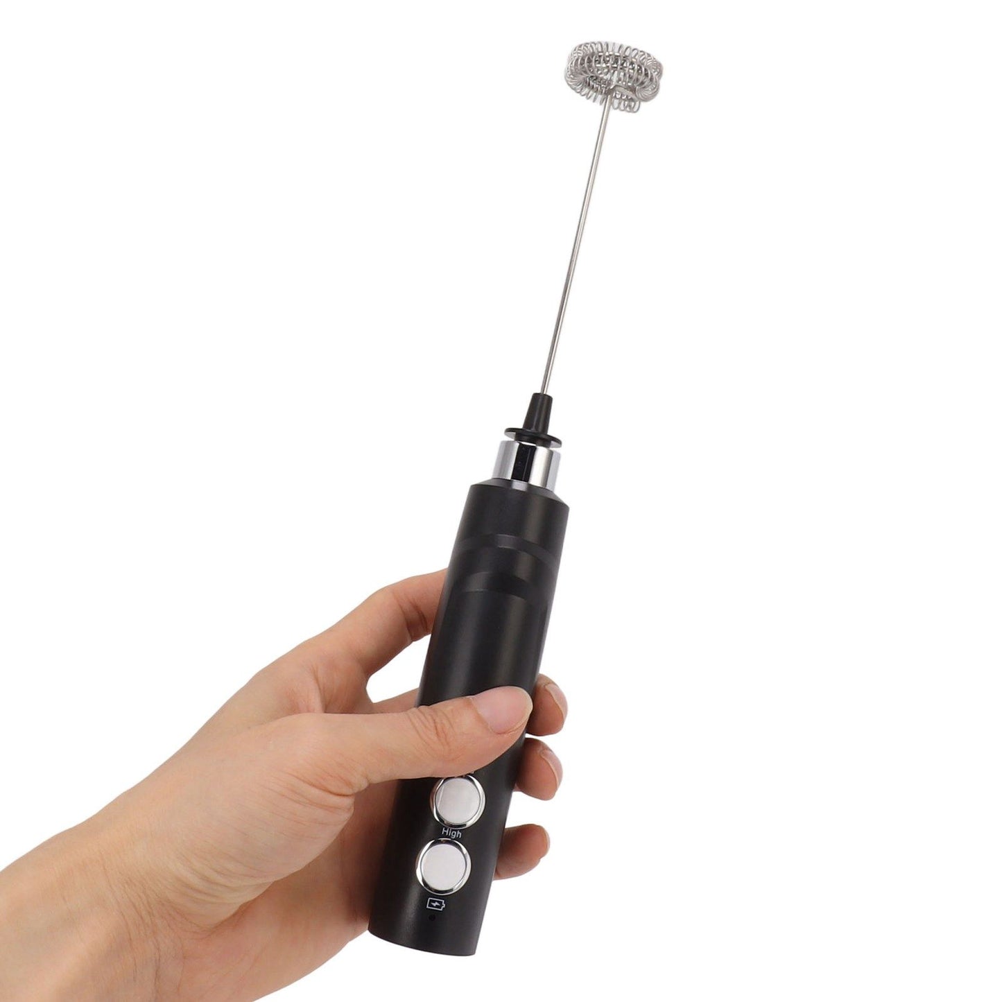 Electric Tumbler Stirrer Rechargeable Handheld Mini Foam Maker for Coffee Egg Hot Chocolate Black V1294-YM0521-3113230015311
