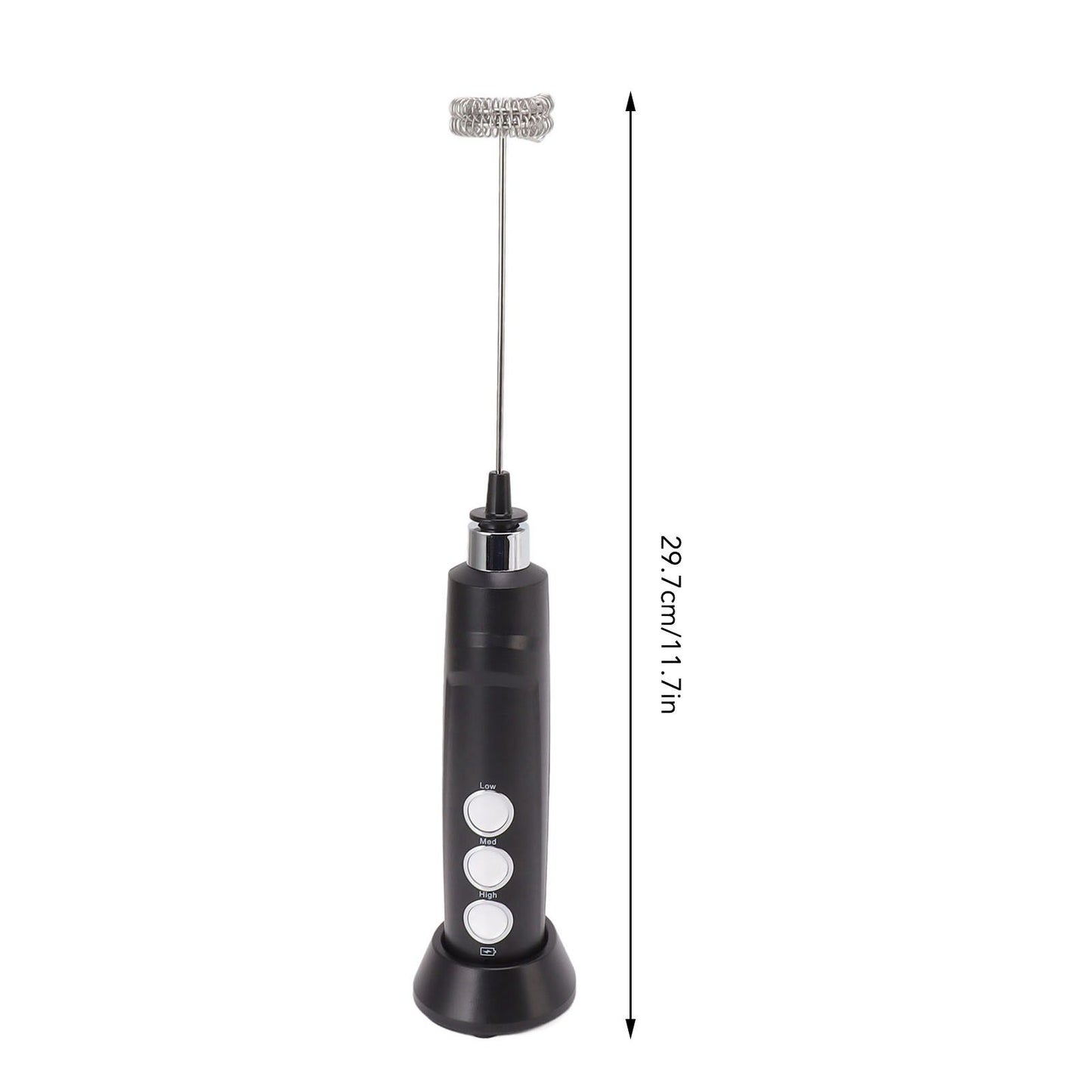Electric Tumbler Stirrer Rechargeable Handheld Mini Foam Maker for Coffee Egg Hot Chocolate Black V1294-YM0521-3113230015311