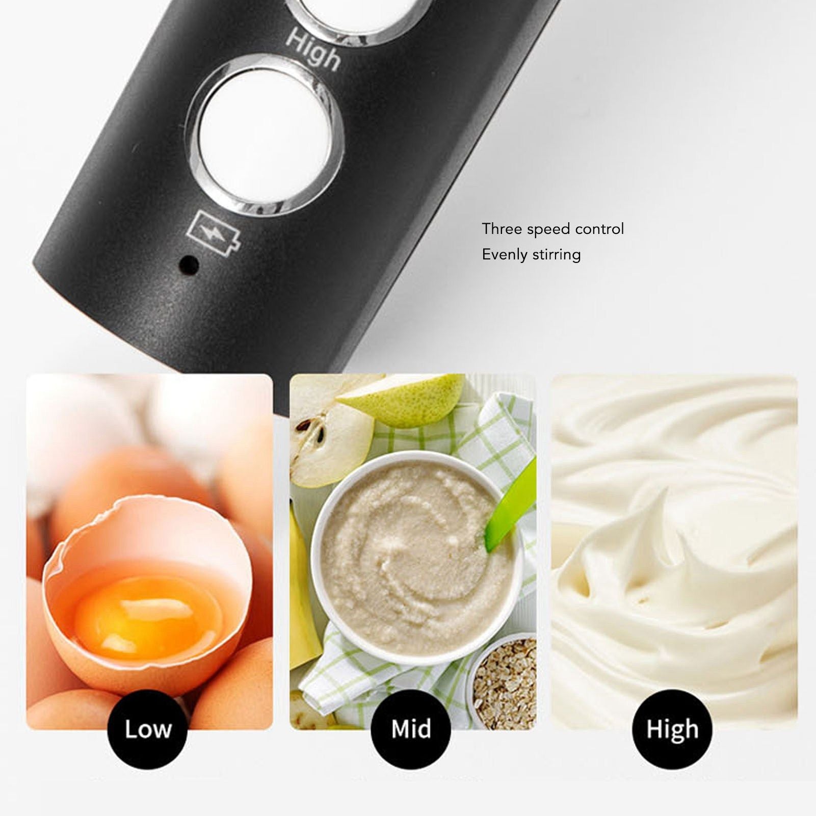 Electric Tumbler Stirrer Rechargeable Handheld Mini Foam Maker for Coffee Egg Hot Chocolate Black V1294-YM0521-3113230015311