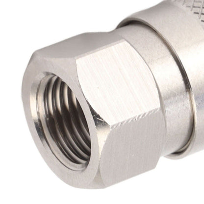 CO2 Refill Connector 304 Stainless Steel Gas Filling Adapter 1/8NPT Female Thread Coupling V1294-YM0521-3113230021311