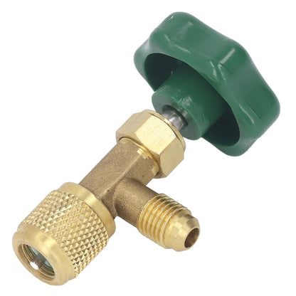 Air Conditioning Refrigerant Valve Copper ABS Leak Proof 1/4in SAE Refrigerant Tank Valve for Replacement V1294-YM0521-3113230021711