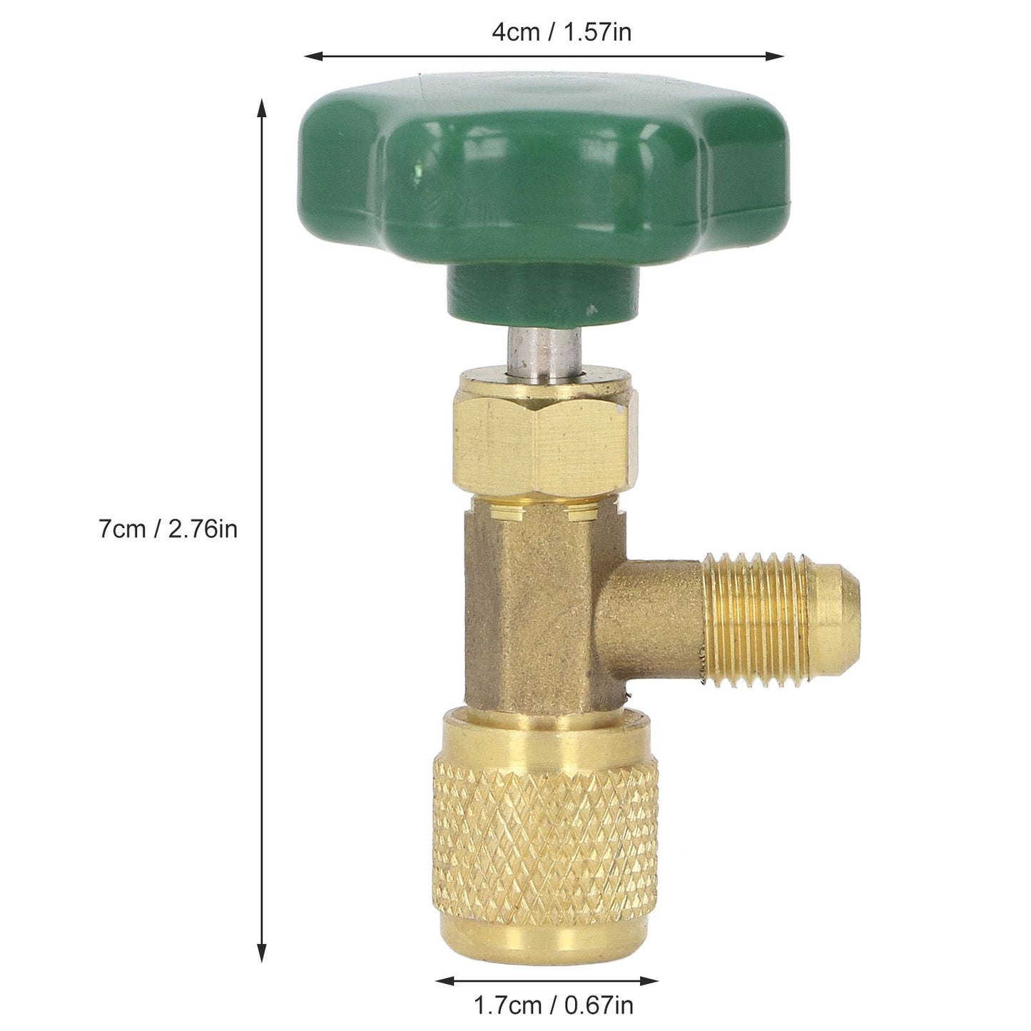 Air Conditioning Refrigerant Valve Copper ABS Leak Proof 1/4in SAE Refrigerant Tank Valve for Replacement V1294-YM0521-3113230021711