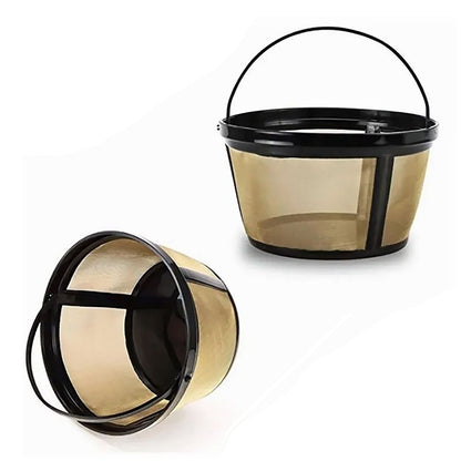 Coffee Filter Stainless Steel Coffee Machine Reusable Cone Coffee Filter Strainer Gold for Home V1294-YM0521-3113230026311