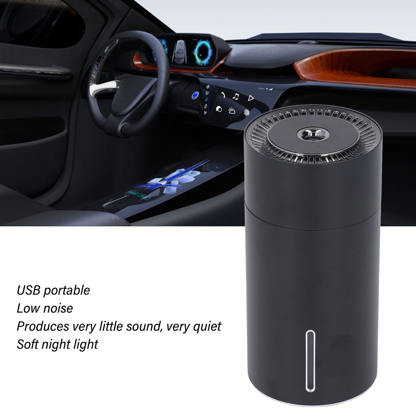Car Fragrance Humidifier USB 3 Gears Adjustable Automatic Induction Portable Aromatherapy Humidifier with V1294-YM0521-3113230027812
