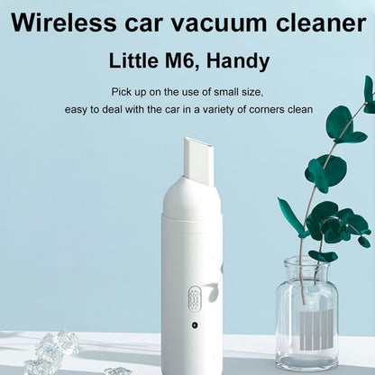 Car Vacuum Cleaner Low Noise USB Charging Mini Handheld Cordless Vacuum Cleaner White V1294-YM0521-3113230028311