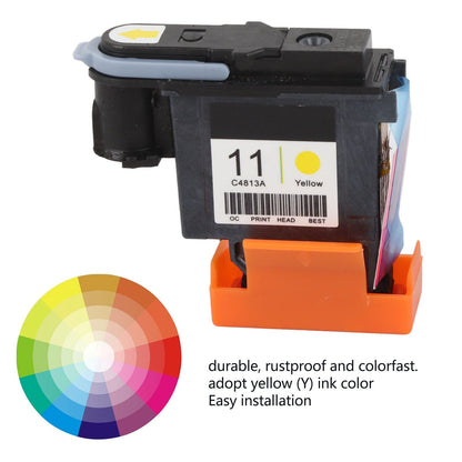 Printer Printhead Yellow Color Durable ABS Colorfast Rustproof Printhead for HP Designjet 100 110 111 500 510 V1294-YM0521-3113230045111