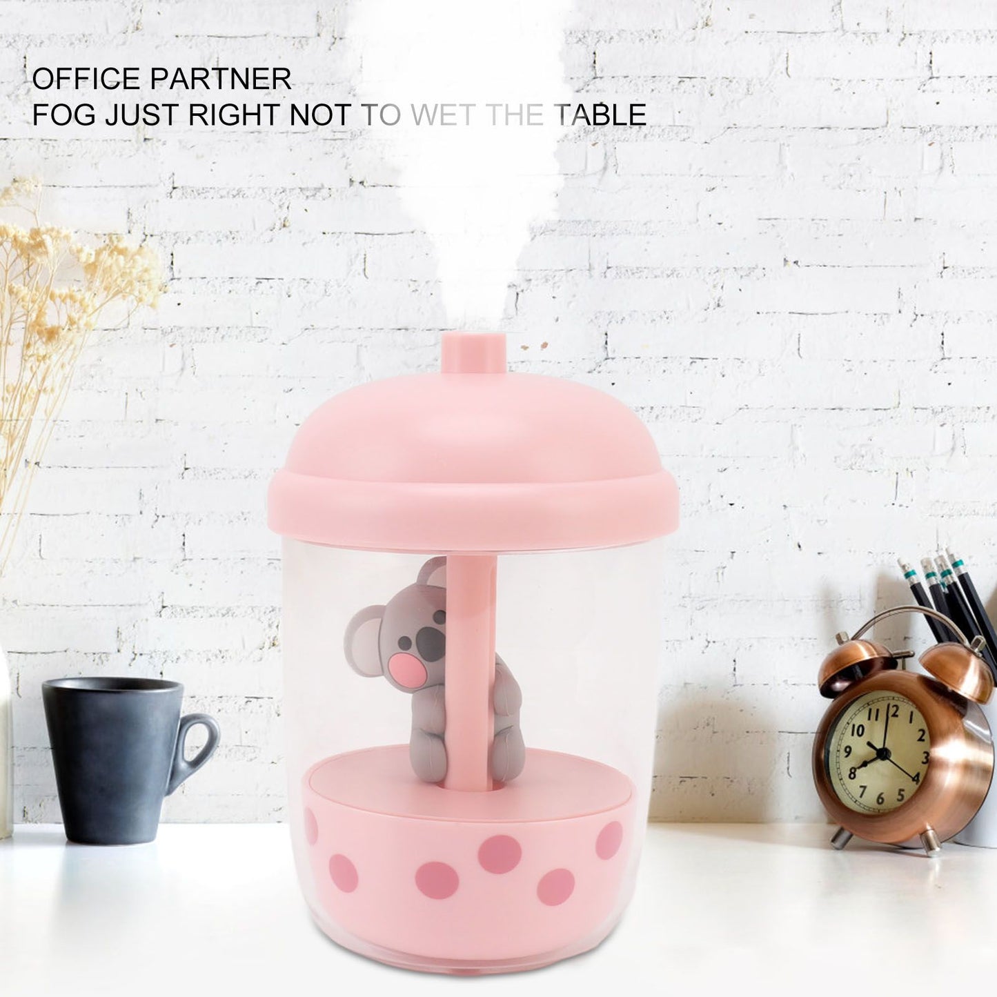 Koala Animal Humidifier Portable Cool Mist Humidifier USB Desktop Humidifier For Home Pink V1294-YM0521-3113230047811