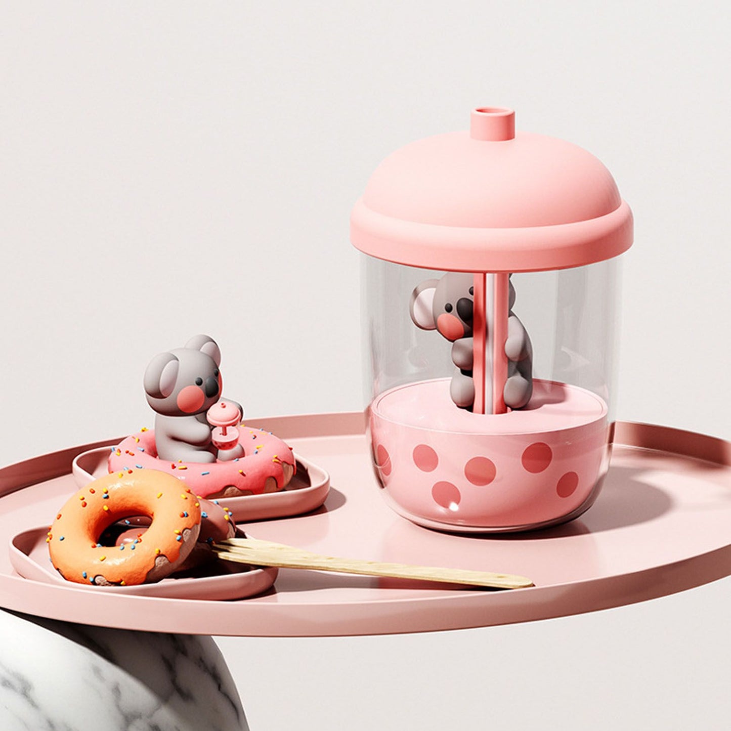 Koala Animal Humidifier Portable Cool Mist Humidifier USB Desktop Humidifier For Home Pink V1294-YM0521-3113230047811