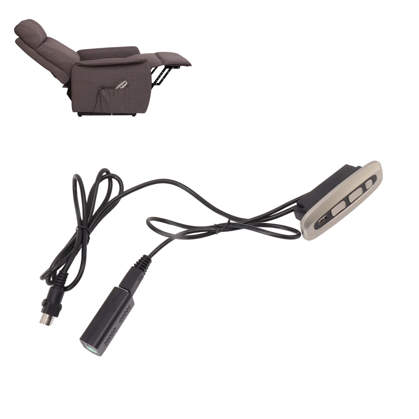 Electric Recliner Switch Multifunctional 5 Button 5 Pin USB Charging Electric Sofas Remote Control for Home V1294-YM0521-3113230054811