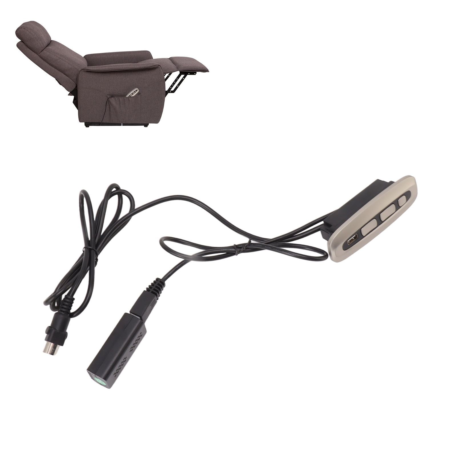 Electric Recliner Switch Multifunctional 5 Button 5 Pin USB Charging Electric Sofas Remote Control for Home V1294-YM0521-3113230054811
