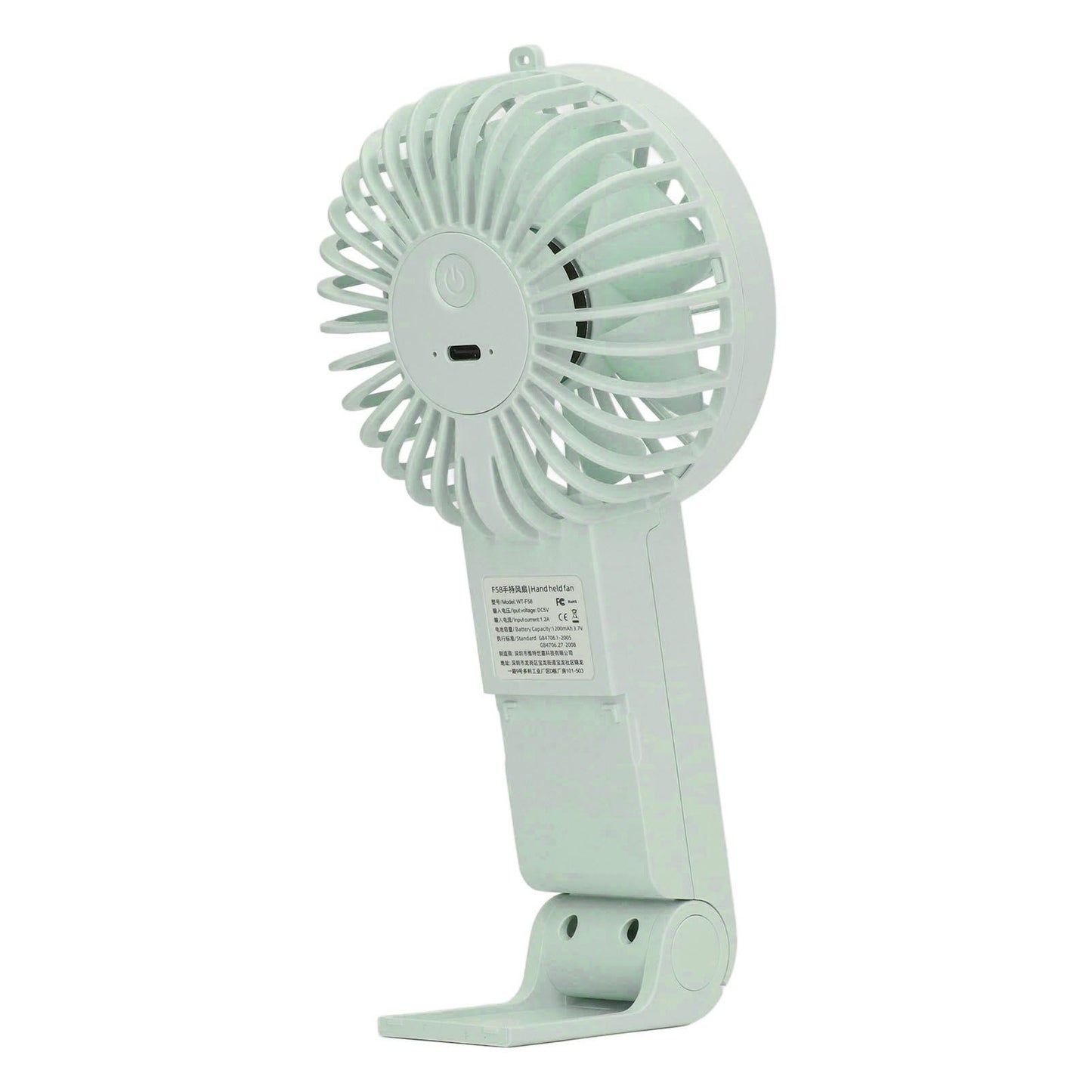 Mini Handheld Fan Foldable Portable Fan USB Rechargeable Fan For Home Office Travel Green V1294-YM0521-3113230055913