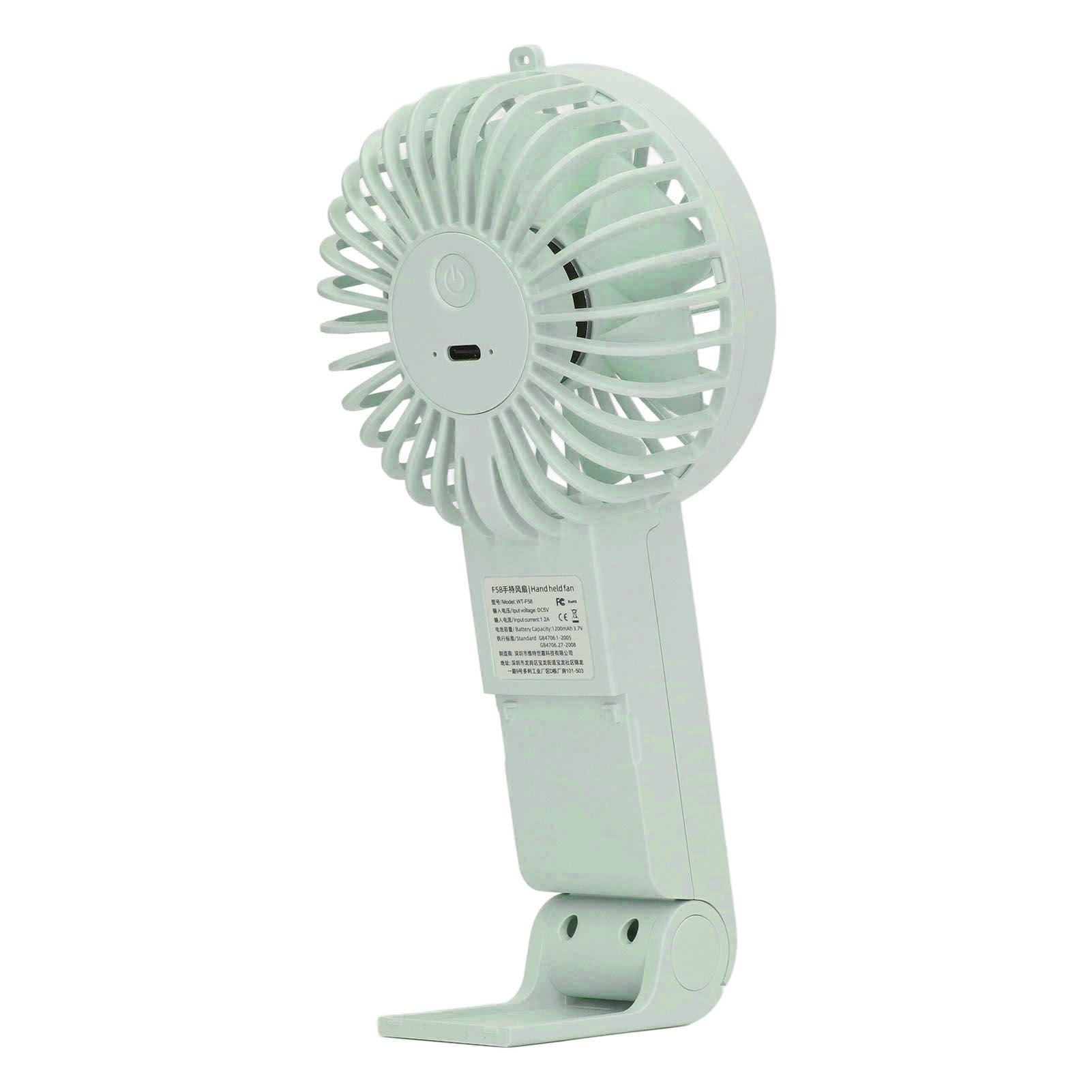 Mini Handheld Fan Foldable Portable Fan USB Rechargeable Fan For Home Office Travel Green V1294-YM0521-3113230055913