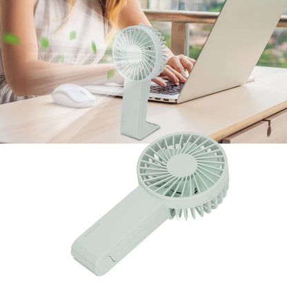 Mini Handheld Fan Foldable Portable Fan USB Rechargeable Fan For Home Office Travel Green V1294-YM0521-3113230055913
