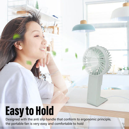 Mini Handheld Fan Foldable Portable Fan USB Rechargeable Fan For Home Office Travel Green V1294-YM0521-3113230055913