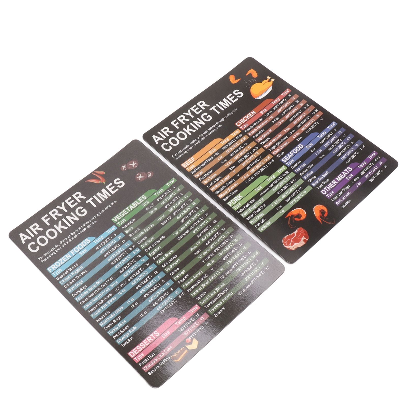 Fryer Magnetic Cheat Sheet Set Fryer Accessories Cook Times Quick Reference Guide For Cooking Frying V1294-YM0521-3113230057911