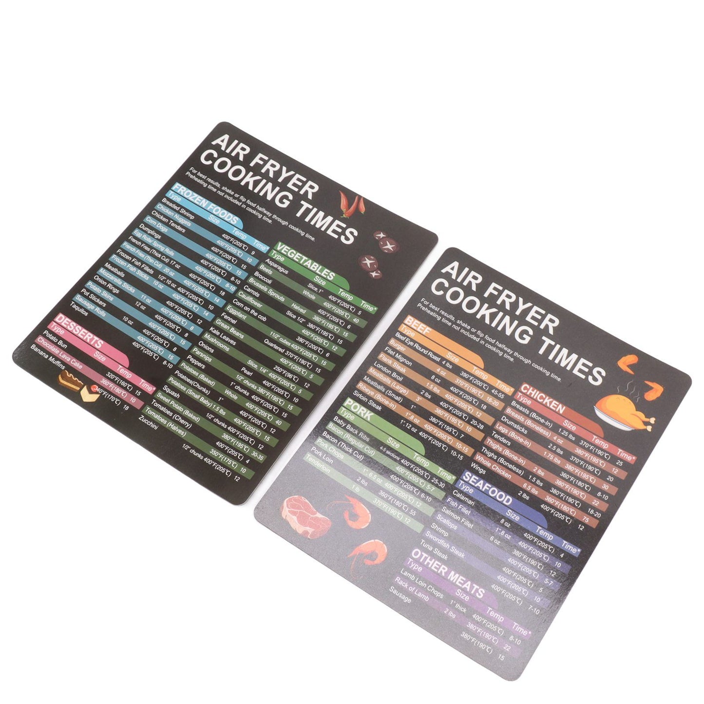 Fryer Magnetic Cheat Sheet Set Fryer Accessories Cook Times Quick Reference Guide For Cooking Frying V1294-YM0521-3113230057911