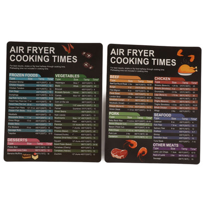Fryer Magnetic Cheat Sheet Set Fryer Accessories Cook Times Quick Reference Guide For Cooking Frying V1294-YM0521-3113230057911