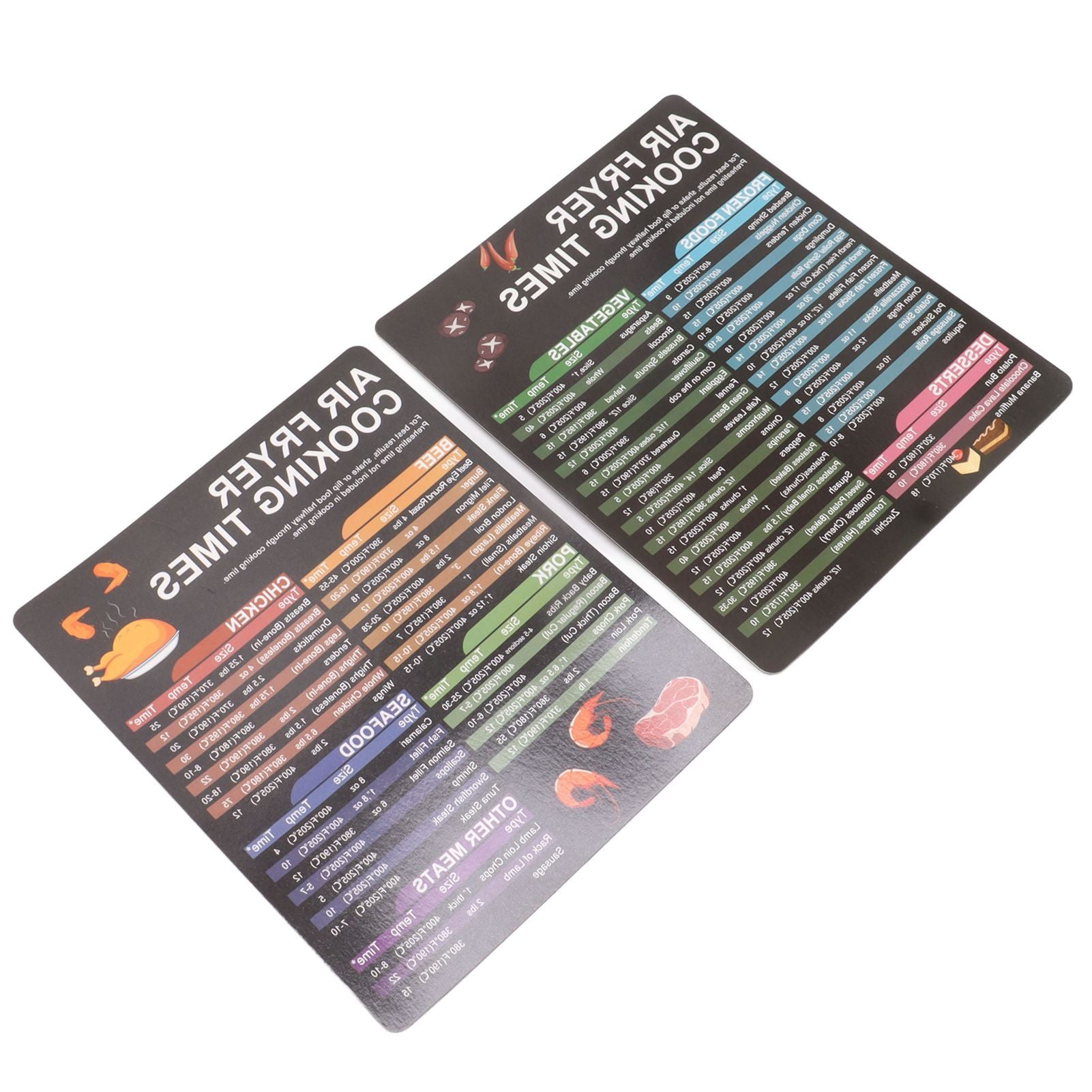 Fryer Magnetic Cheat Sheet Set Fryer Accessories Cook Times Quick Reference Guide For Cooking Frying V1294-YM0521-3113230057911