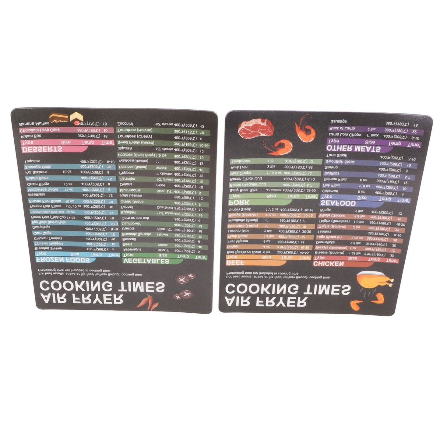 Fryer Magnetic Cheat Sheet Set Fryer Accessories Cook Times Quick Reference Guide For Cooking Frying V1294-YM0521-3113230057911