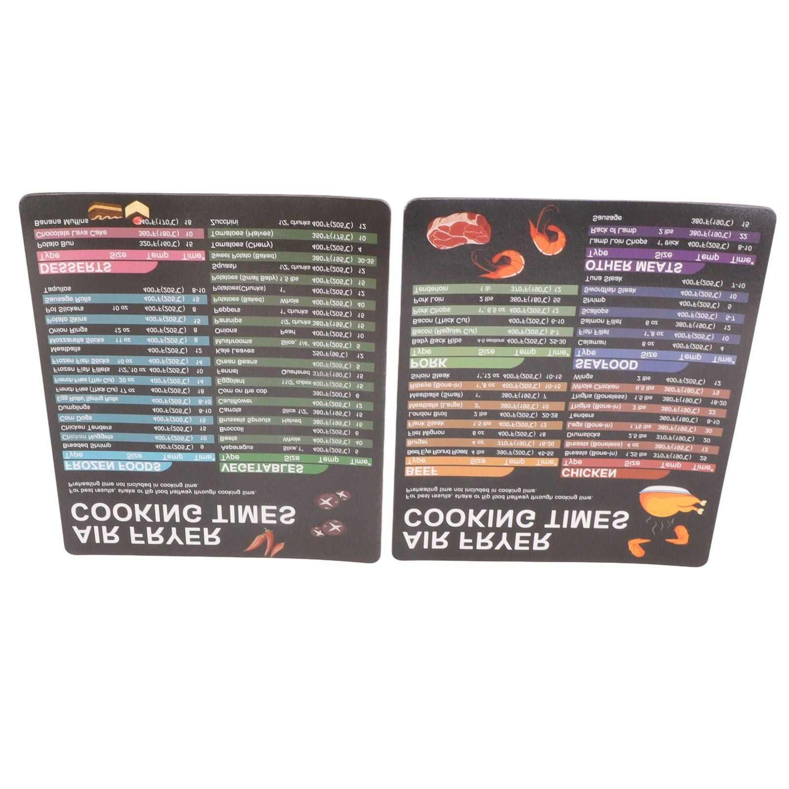 Fryer Magnetic Cheat Sheet Set Fryer Accessories Cook Times Quick Reference Guide For Cooking Frying V1294-YM0521-3113230057911