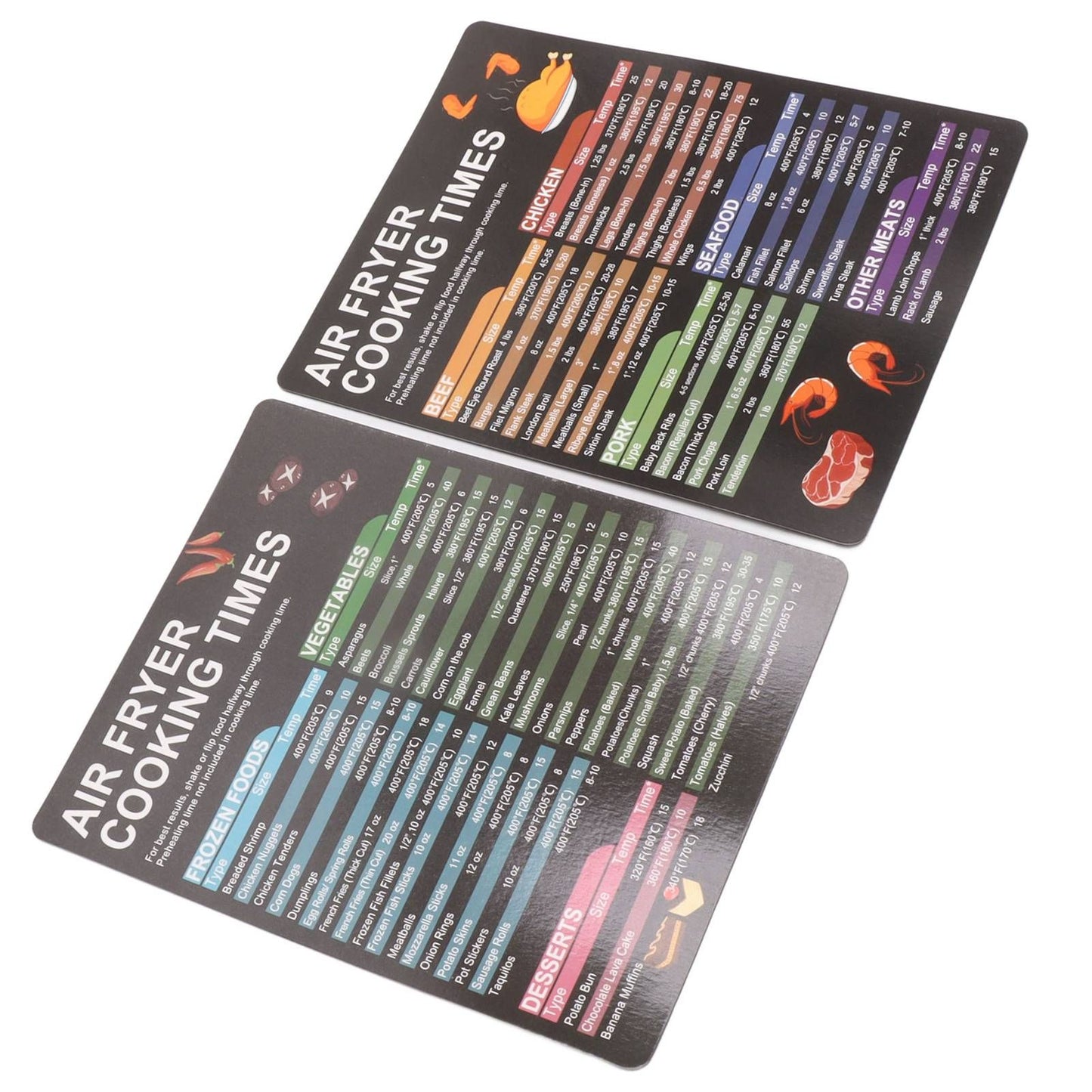 Fryer Magnetic Cheat Sheet Set Fryer Accessories Cook Times Quick Reference Guide For Cooking Frying V1294-YM0521-3113230057911