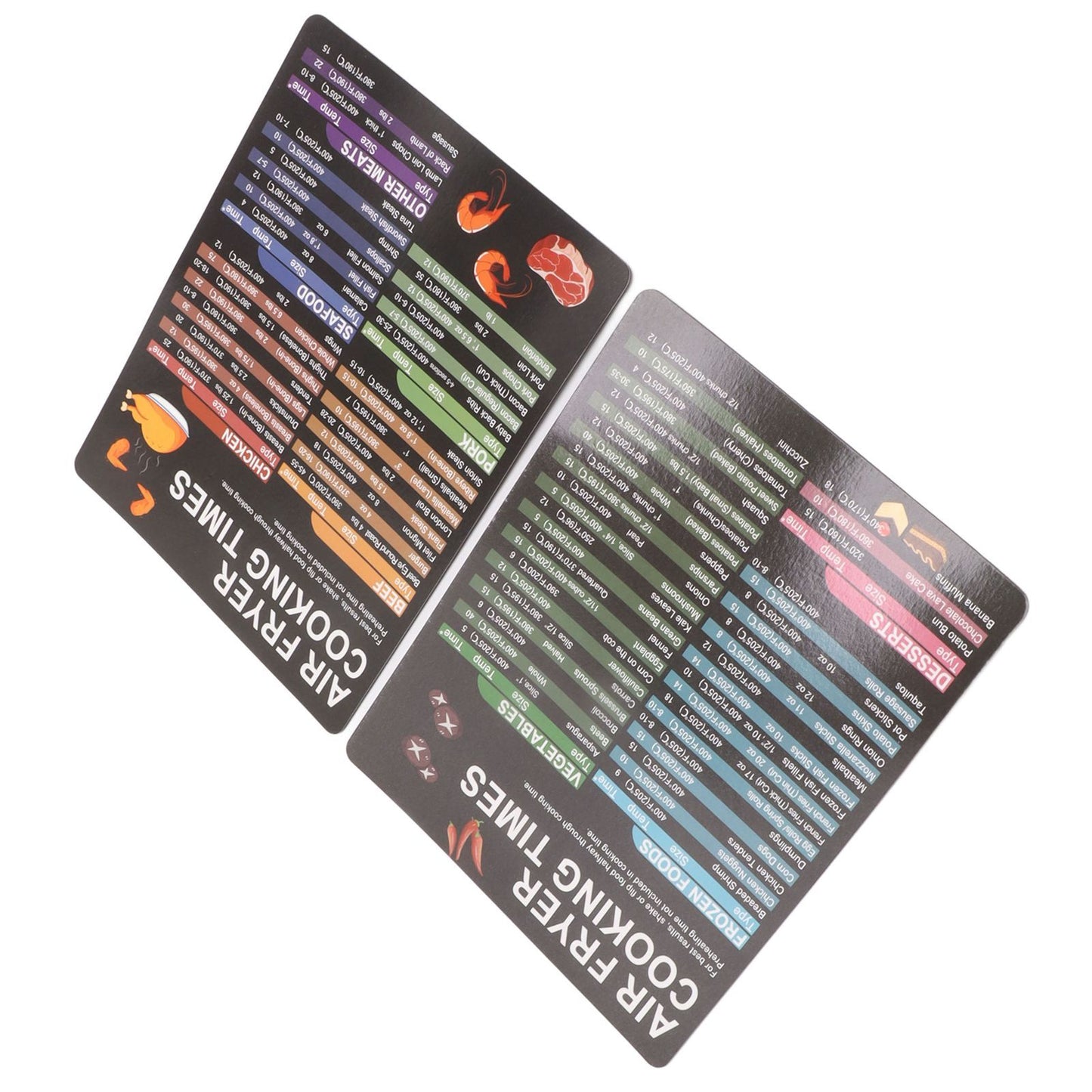 Fryer Magnetic Cheat Sheet Set Fryer Accessories Cook Times Quick Reference Guide For Cooking Frying V1294-YM0521-3113230057911