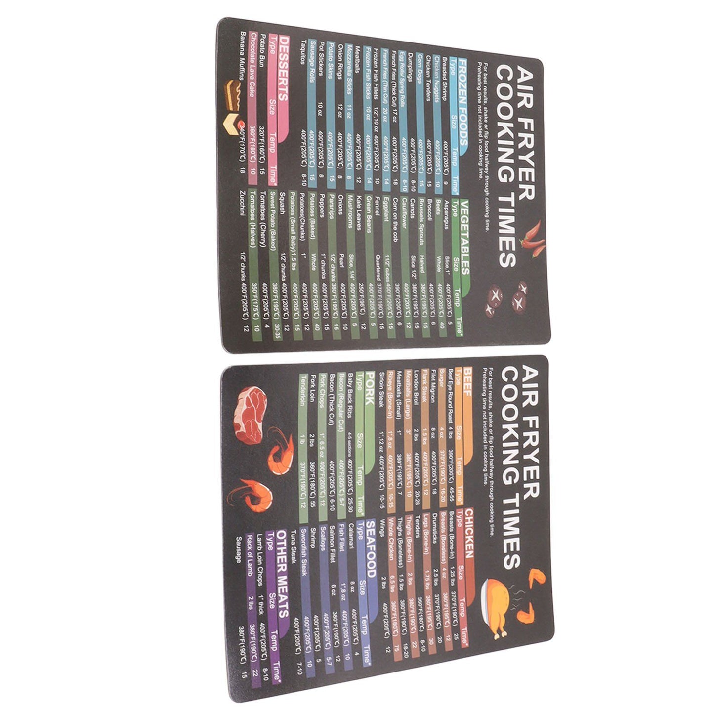 Fryer Magnetic Cheat Sheet Set Fryer Accessories Cook Times Quick Reference Guide For Cooking Frying V1294-YM0521-3113230057911