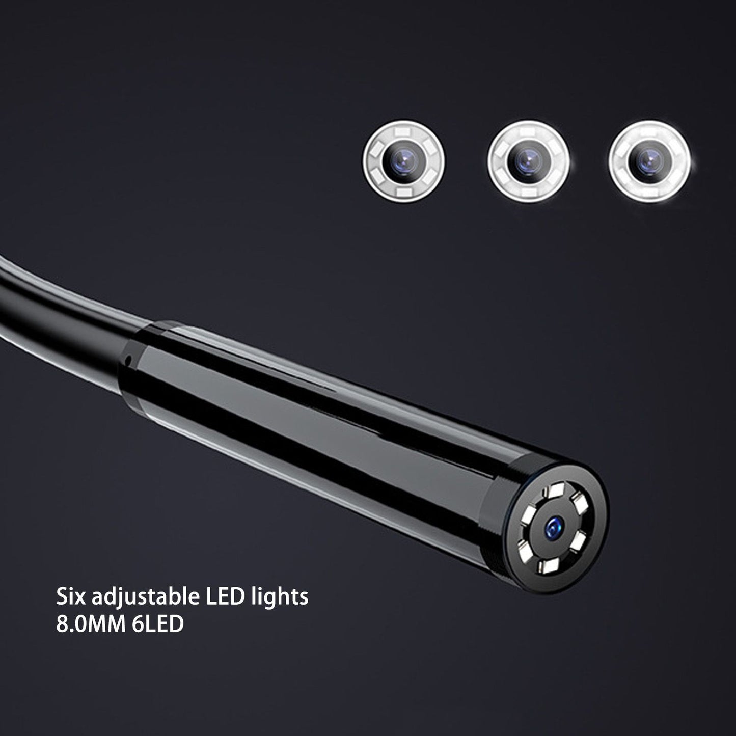 Endoscope Camera Industrial Endoscope 8mm 1080P HD Digital Borescope Inspection Camera with 2.4 Inch Display V1294-YM0521-3113230061311