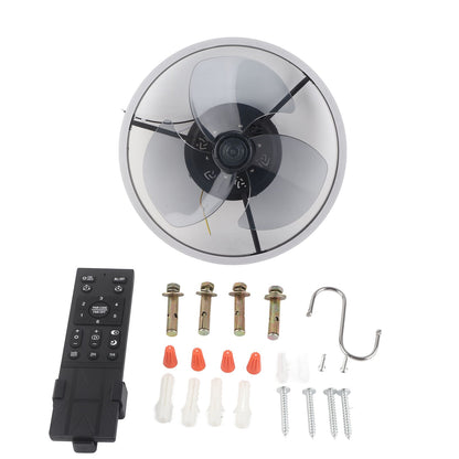 Ceiling Fan Light 6 Speed Remote Control 3 Color LED Ceiling Fan Lamp for Living Room 110V V1294-YM0521-3113230062311