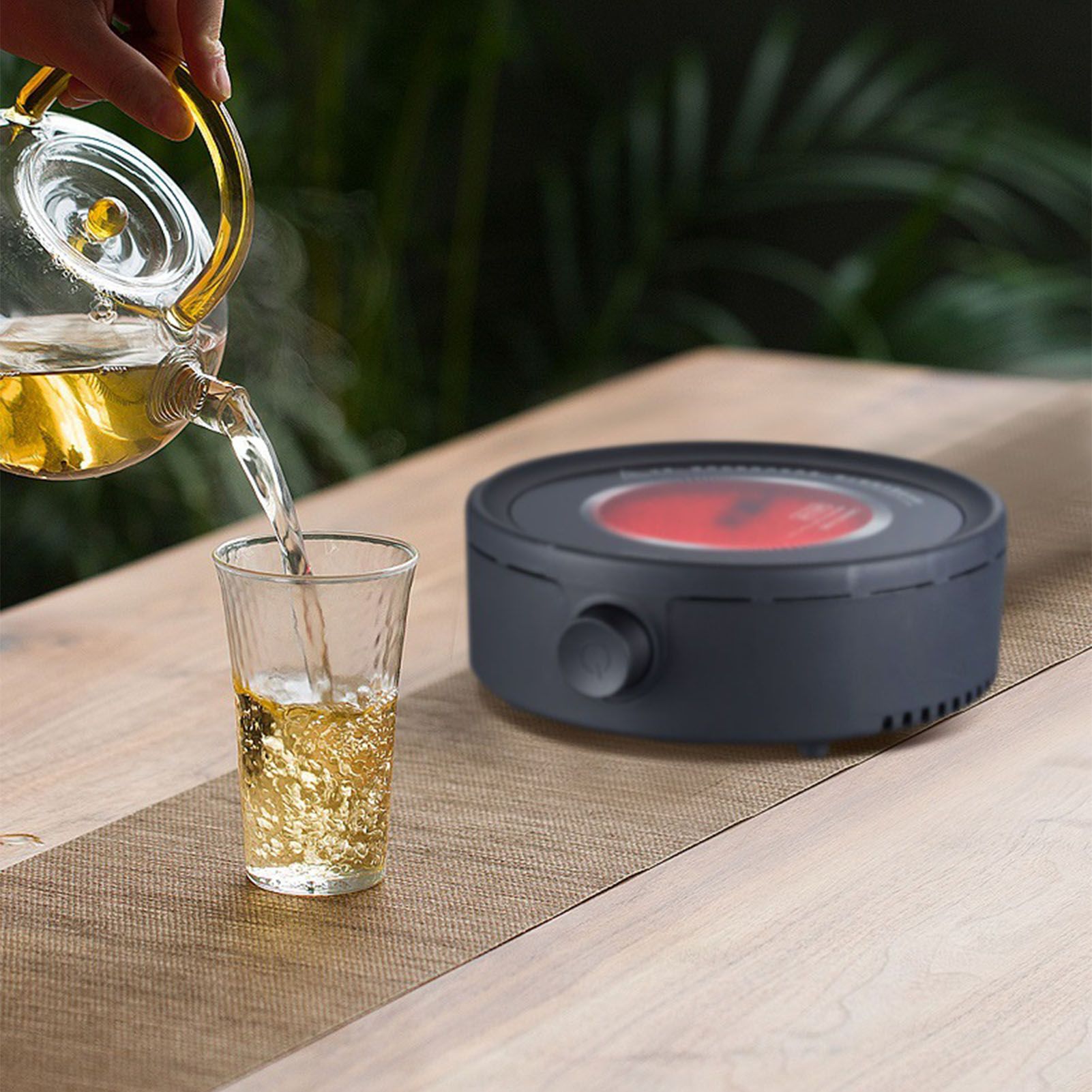 Silent Electric Tea Stove Small Ceramic Hot Plate for Boiling Water Making Coffee Knob Adjustment CN Plug V1294-YM0521-3113230062612