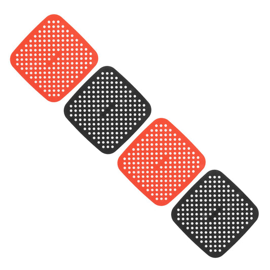 Reusable Air Fryer Mats Stick Proof Dishwasher Safe Oil Resistant Silicone Air Fryer Liner for Oven Red Black V1294-YM0521-3113230064012