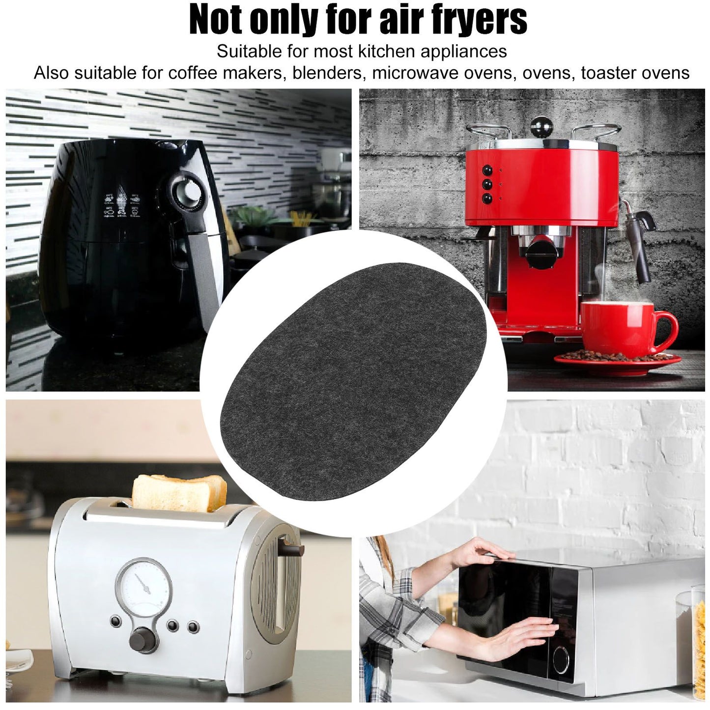 Appliance Heat Resistant Mat Cuttable Washable Countertop Protector Pad with Slider Function for Air Fryer V1294-YM0521-3113230064811