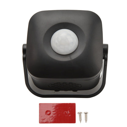 Entrance Welcome Doorbell Infrared Motion Sensor Alarm Detector Audio Player for Shop Store Black V1294-YM0521-3113230070811